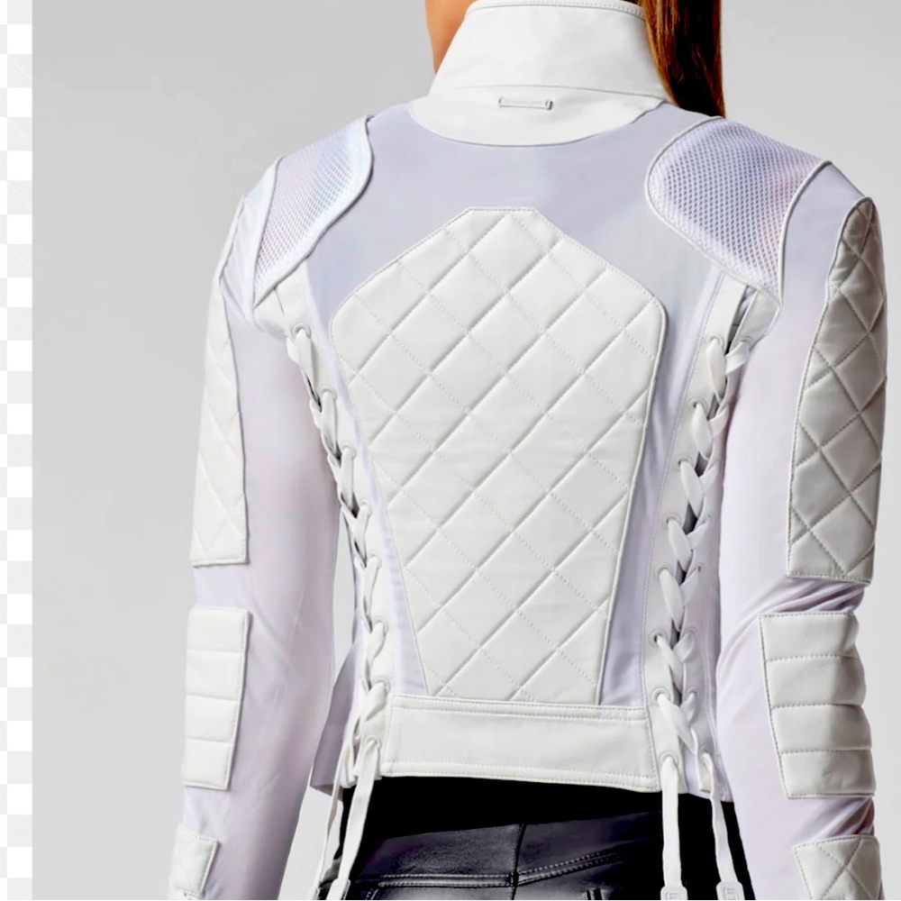 Blanc Noir leather Moto jacket size small. Worn once